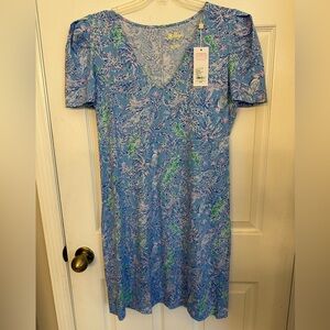 Lilly Pulitzer Blue and Pink Floral Dress